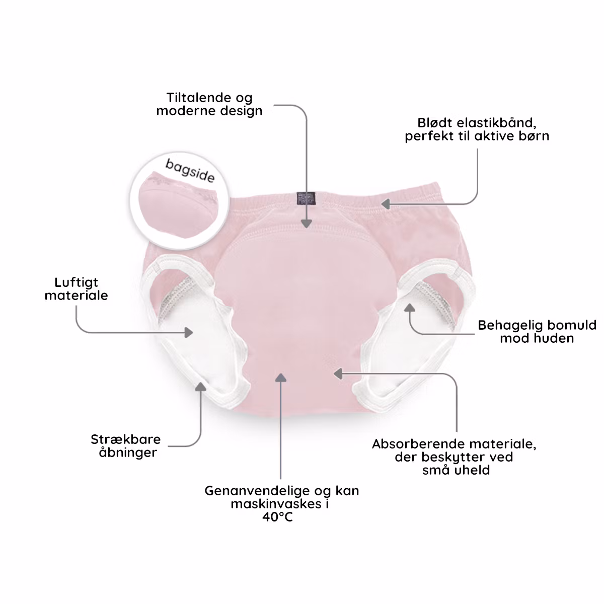 My Carry Potty pottetræningsbukser Pastelpink 3-pak
