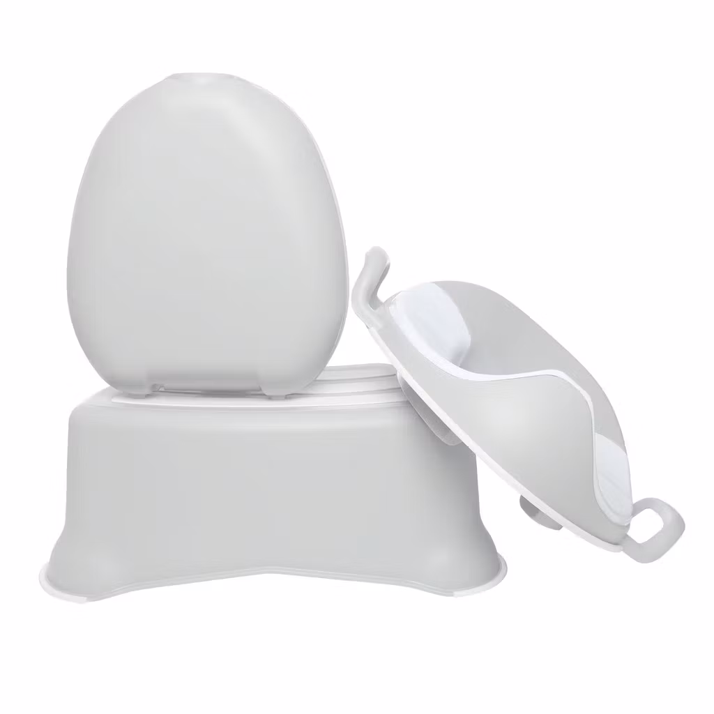 My Carry Potty Potte, Toiletsæde & Skammel til børn - Pottetræningssæt Pastelgrå