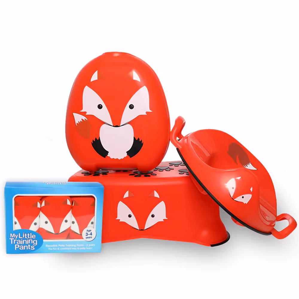 My Carry Potty Potte, Toiletsæde, Skammel & Pottetræningsbukser til børn - Pottetræningssæt & Toilettræning Ræv