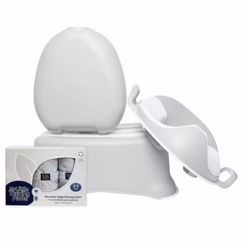 My Carry Potty Potte, Toiletsæde, Skammel, Pottetræningsbukser - Pottetræningssæt & Toilettræning til børn Pastelgrå