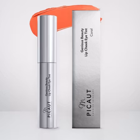 M Picaut Genious Beauty Lip Cheek Eye Tint Coral