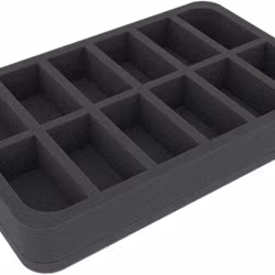 HSMECP045BO 45 mm Half-Size foam tray with 12 compartments