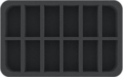 HSMECP045BO 45 mm Half-Size foam tray with 12 compartments