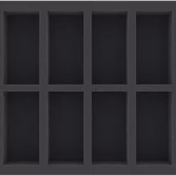 HSMECP045BO 45 mm Half-Size foam tray with 12 compartments