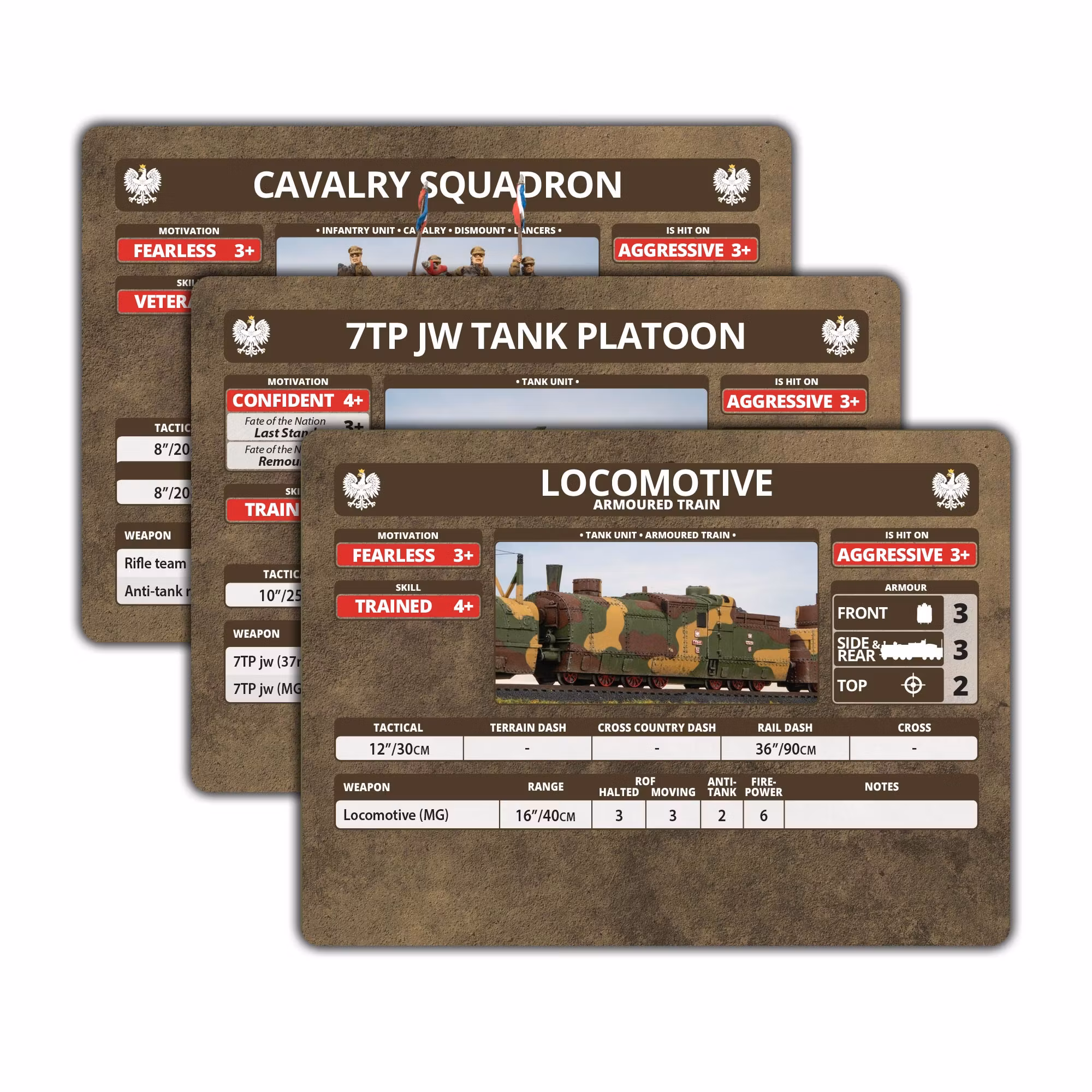 Barbarossa Polish Command Cards (x25) - Limited Edition - FW282PC