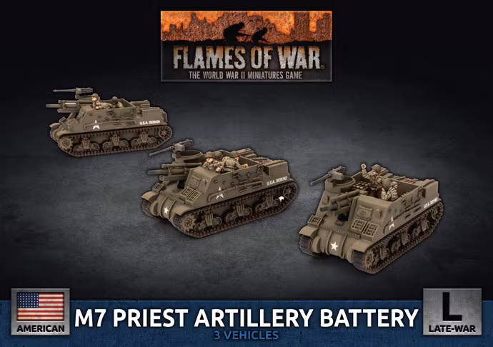 M7 Priest Artillery Battery (x3 Plastic) - UBX73