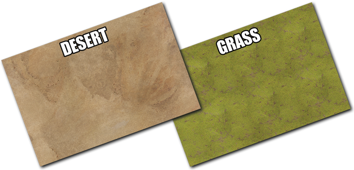 Battlefield in a Box Game Mat Desert/Grass 4x6 ~ 120x180cm (Mousepad) - BB951
