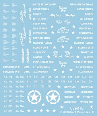 Late War US decals - US941
