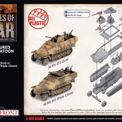Sd Kfz 251 2cm / Triple 15mm Armoured Flak Platoon (3x Plastic) - GBX180
