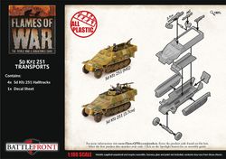 Sd Kfz 251 Transports (x4 Plastic) - GBX152