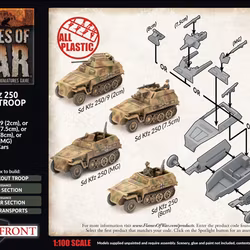 Sd Kfz 250 8cm/7.5cm/2cm Scout Platoon (Plastic) - GBX176