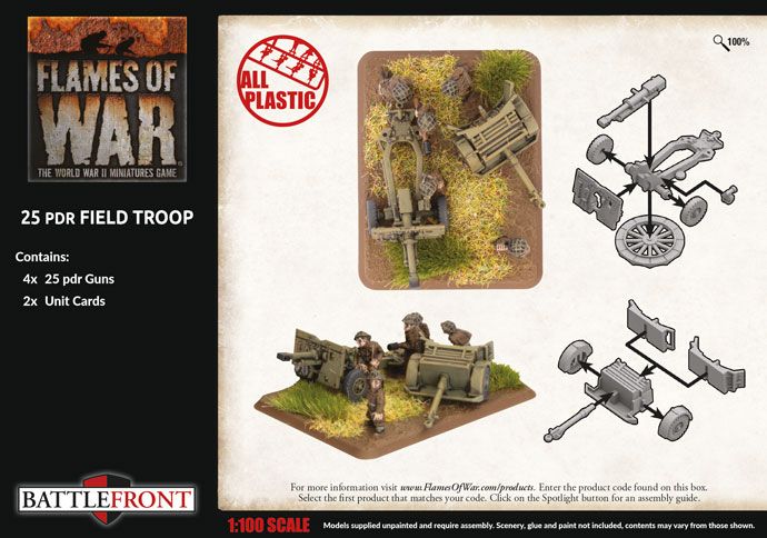 25 pdr Field Troop (Plastic) - BBX63