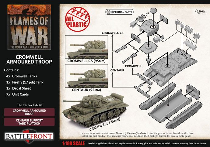 Cromwell Armoured Troop (Plastic) - BBX57
