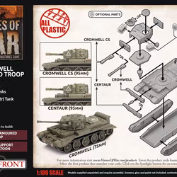Cromwell Armoured Troop (Plastic) - BBX57