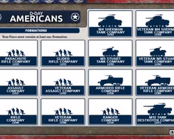 D-Day American Unit Cards (x42 cards) - FW262U