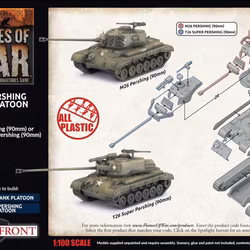 M26 Pershing Tank Platoon (x3 Plastic) - UBX90