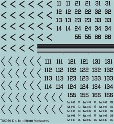 WW3 American Decal Set (WWIII x4 Sheets) - TUS950