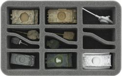 HS050A025 Feldherr foam tray for Flames of War - 6 tanks - medium bases