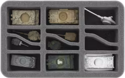 HS050A025 Feldherr foam tray for Flames of War - 6 tanks - medium bases