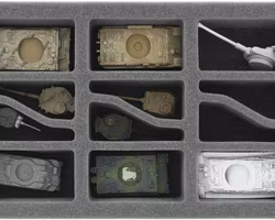 HS050A025 Feldherr foam tray for Flames of War - 6 tanks - medium bases
