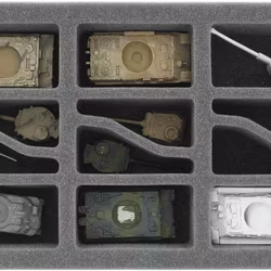 HS050A025 Feldherr foam tray for Flames of War - 6 tanks - medium bases