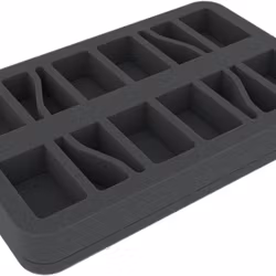HS035BF04BO 35 mm Half-Size foam tray with 16 compartments