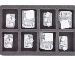 HS035BF02BO Feldherr Foam Tray with 8 compartments for Flames of War - large bases