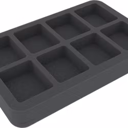 HS035BF02BO Feldherr Foam Tray with 8 compartments for Flames of War - large bases