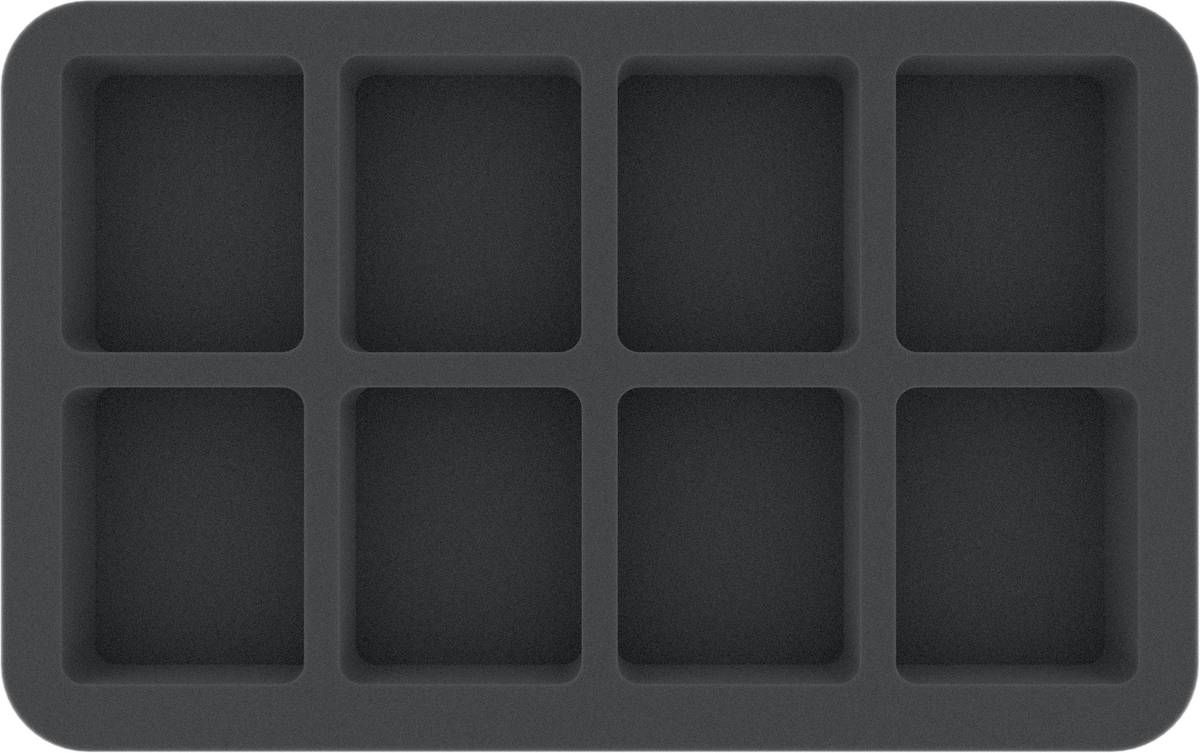 HS035BF02BO Feldherr Foam Tray with 8 compartments for Flames of War - large bases