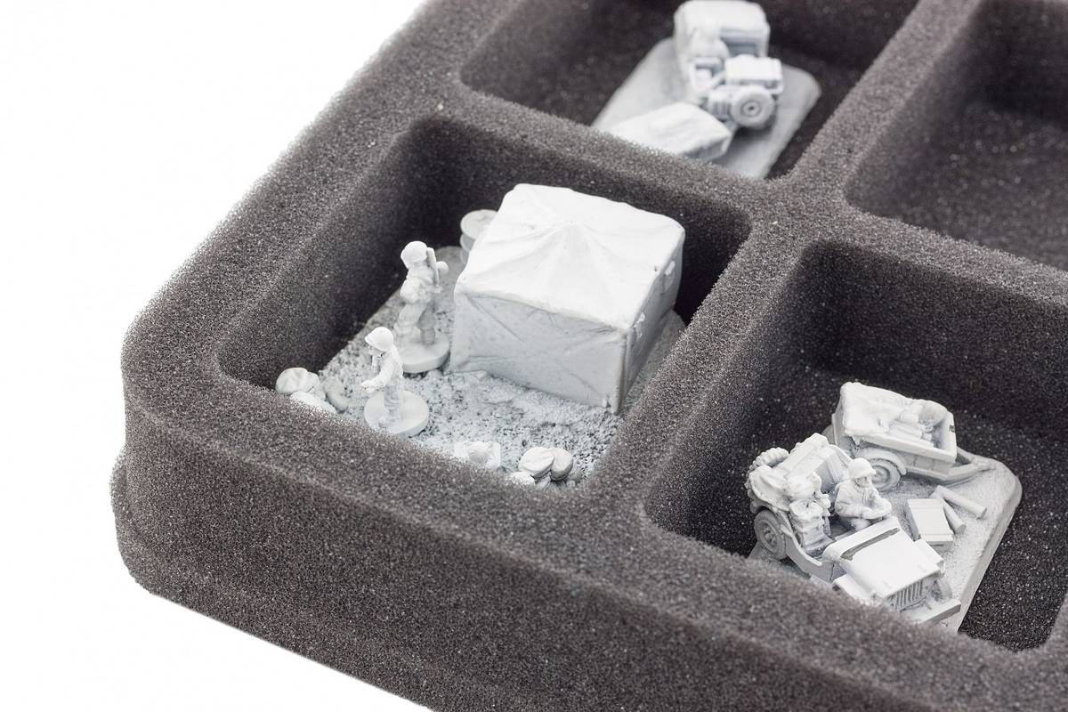 HS035BF02BO Feldherr Foam Tray with 8 compartments for Flames of War - large bases