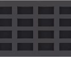 HS035BO 35 mm Half-Size foam tray with 16 compartments