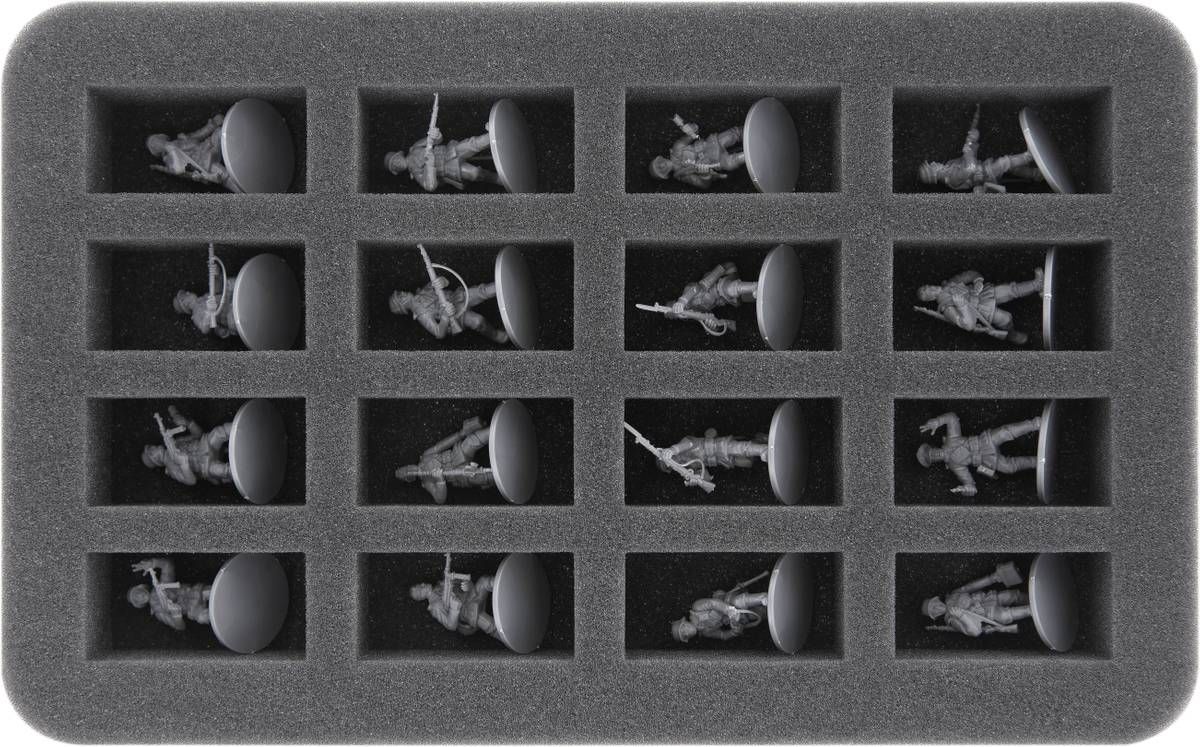 HS035BA06 Foam Tray for Bolt Action - 16 miniatures