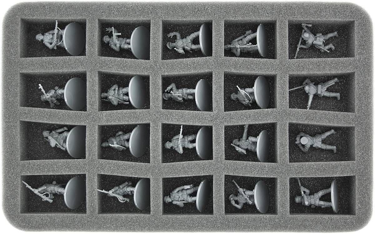 HS035BA05 Foam Tray for Bolt Action - 20 miniatures