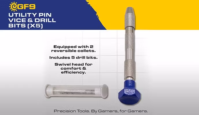 "Utility" Pin Vice & Drill Bits (x3) - GF9T04
