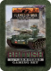 British 11th Armoured Tin (x20 Tokens, x2 Objectives, x16 Dice) - TD048