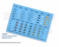 German Heavy Panzer Battalion Set 1 Decal Sheet DCGE006 / 130008