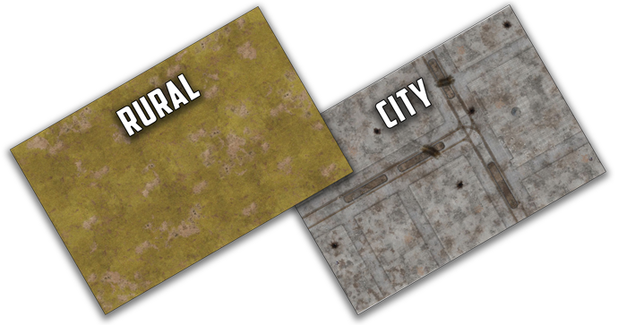Battlefield in a Box Game Mat Rural/City 4x6 ~ 120x180cm (Mousepad) - BB956