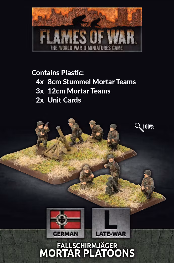 Fallschirmjäger Mortar Platoon (Plastic) - GE769