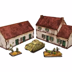 Pre-Painted WW2 Normandy Homestead with Stable (15mm) - H00190