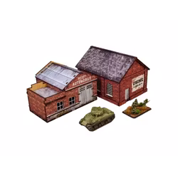 Pre-Painted WW2 NORMANDY GARAGE & FACTORY (15MM) - H00175