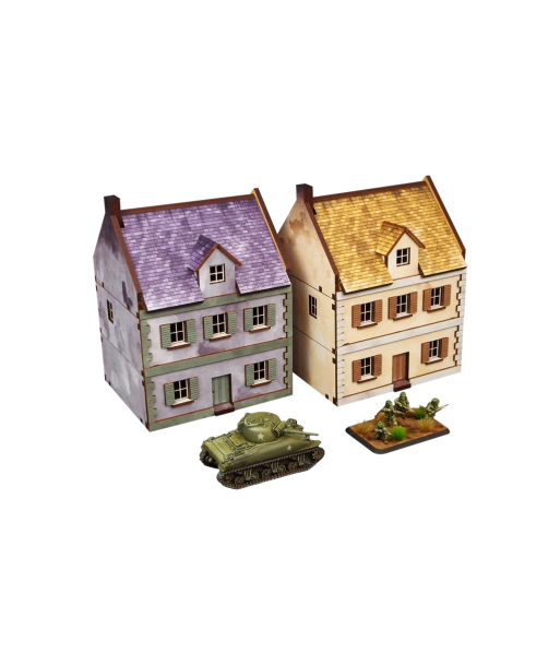 Pre-Painted WW2 NORMANDY TOWNHOUSE 3 (15MM) - H00174