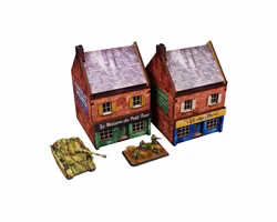 Pre-Painted WW2 NORMANDY CAFE (15MM) - H00170