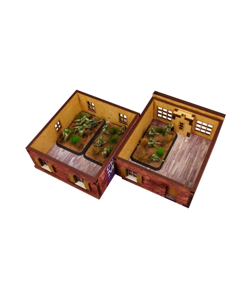 Pre-Painted WW2 NORMANDY CAFE (15MM) - H00170
