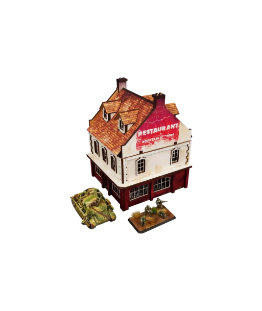Pre-Painted WW2 NORMANDY RESTAURANT (15MM) - H00171