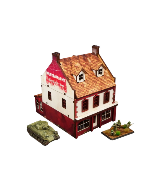 Pre-Painted WW2 NORMANDY RESTAURANT (15MM) - H00171
