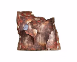 Pre-Painted WW2 NORMANDY RUINED LARGE HOUSE 1 (28mm/ 1:56) - H00193