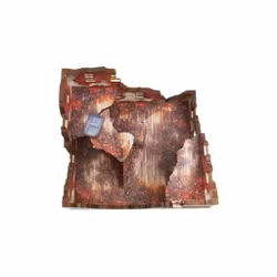 Pre-Painted WW2 NORMANDY RUINED LARGE HOUSE 1 (28mm/ 1:56) - H00193