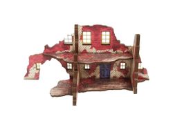 Pre-Painted WW2 NORMANDY RUINED LARGE HOUSE 2 (28mm/ 1:56) - H00192