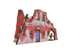 Pre-Painted WW2 NORMANDY RUINED LARGE HOUSE 2 (28mm/ 1:56) - H00192