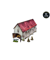 Pre-Painted WW2 Normandy Cowshed PREPAINTED (28mm/ 1:56) - H00159